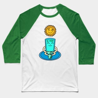 Cartoon funny meditation Baseball T-Shirt